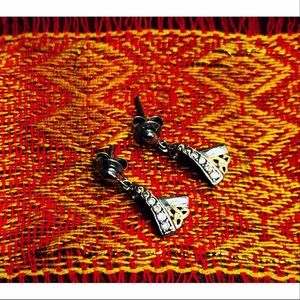 Celtic White Gold Earrings